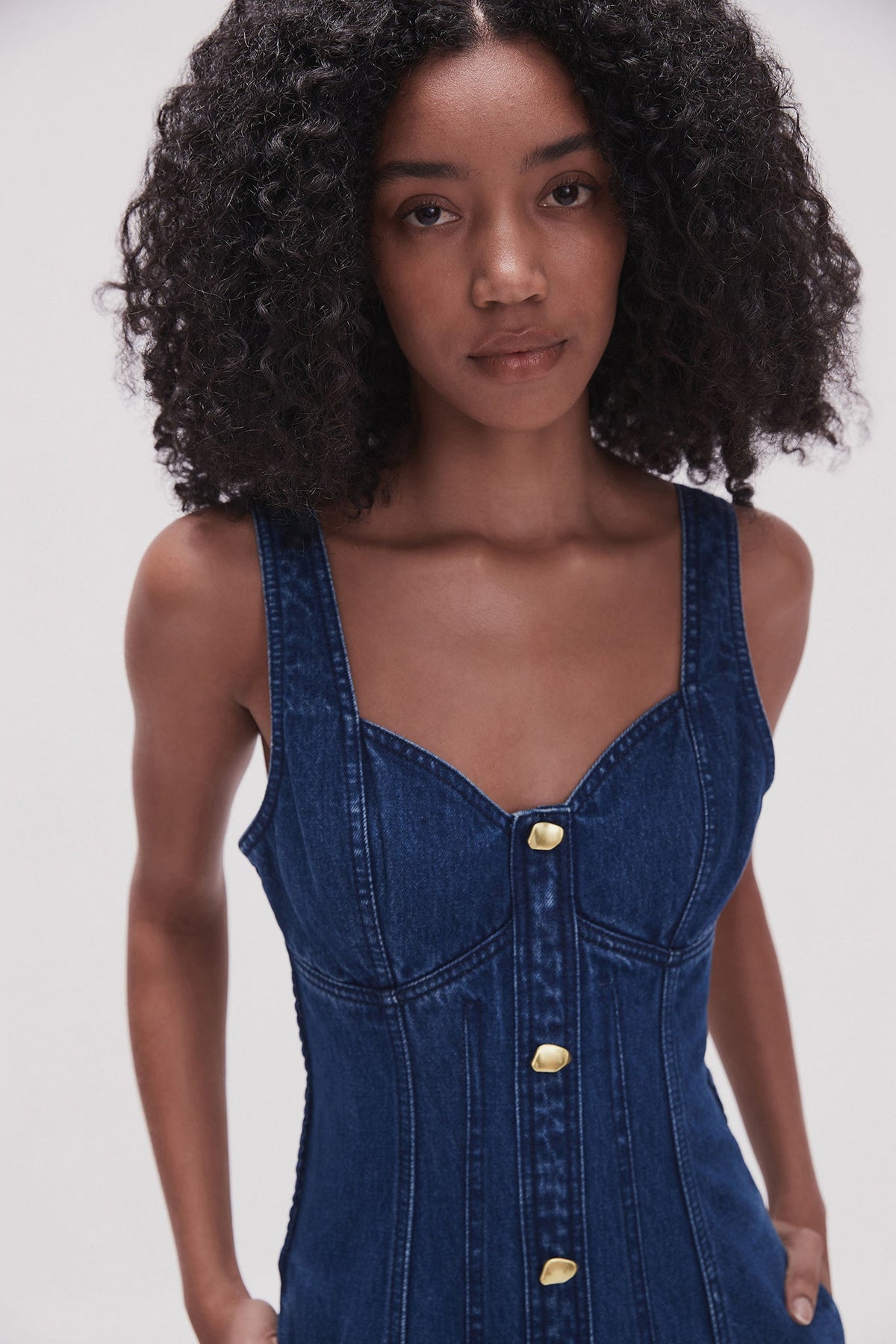 Women May Denim Midi Dress | Aje