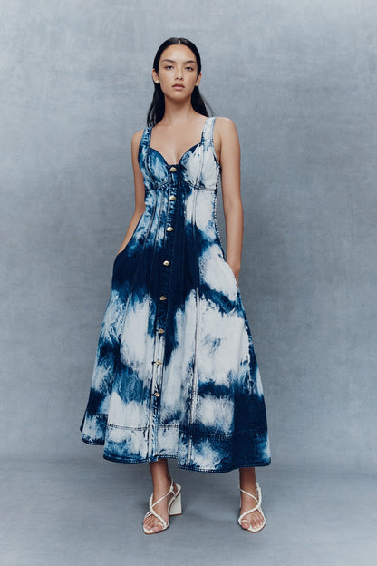 Women Enigma Denim Midi Dress | Aje