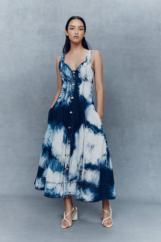 Women Enigma Denim Midi Dress | Aje
