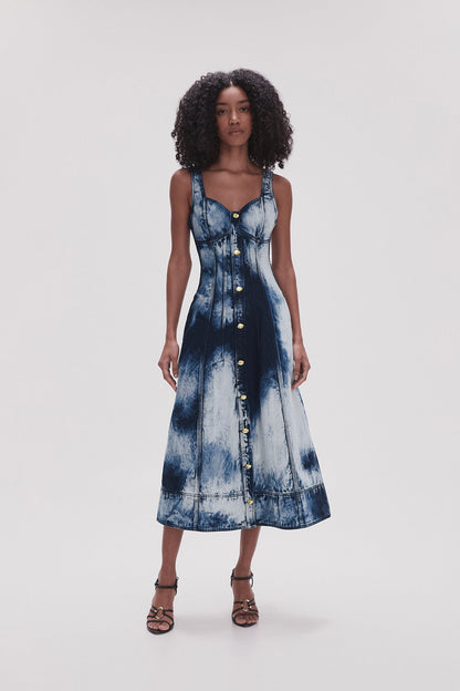 Women Enigma Denim Midi Dress | Aje