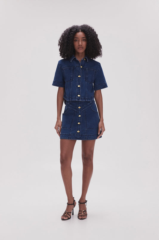 Women May Denim Mini Skirt | Aje