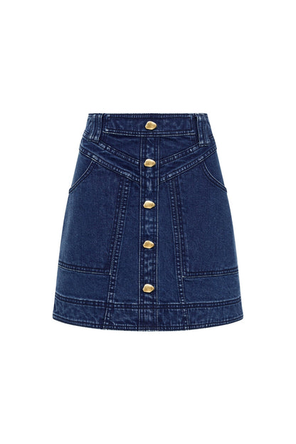 Women May Denim Mini Skirt | Aje