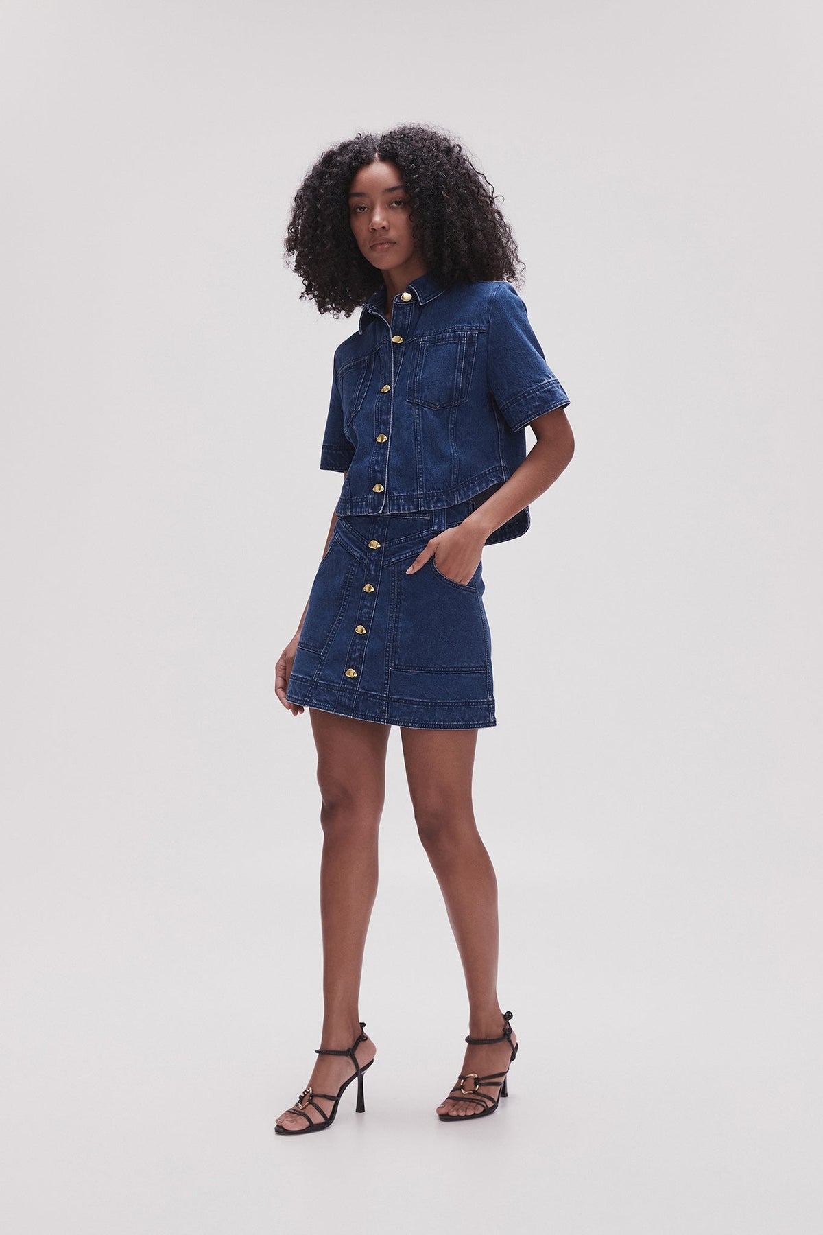 Women May Denim Mini Skirt | Aje