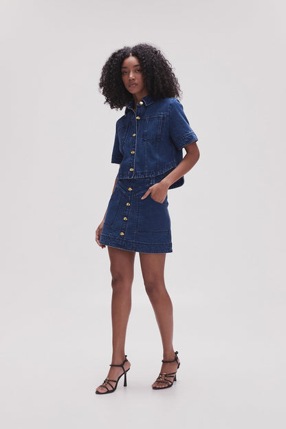Women May Denim Mini Skirt | Aje