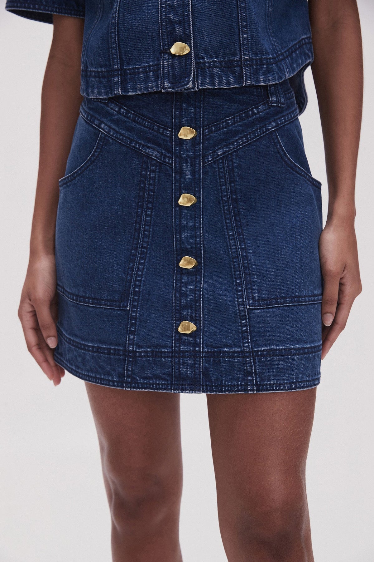 Women May Denim Mini Skirt | Aje