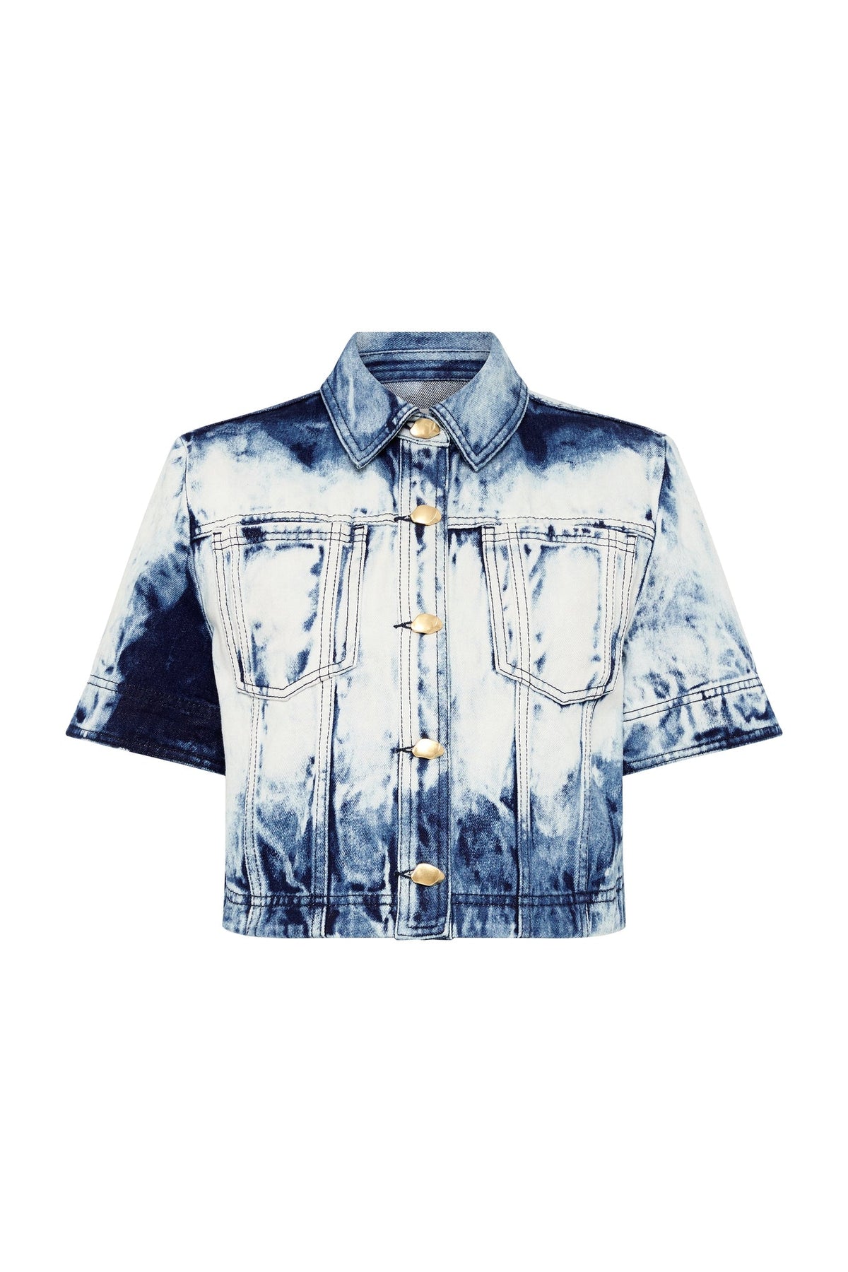 Women Enigma Denim Cropped Shirt | Aje