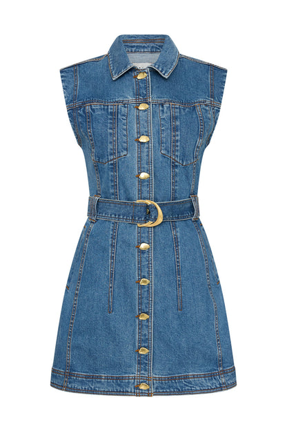 Women Darcie Denim Mini Dress | Aje