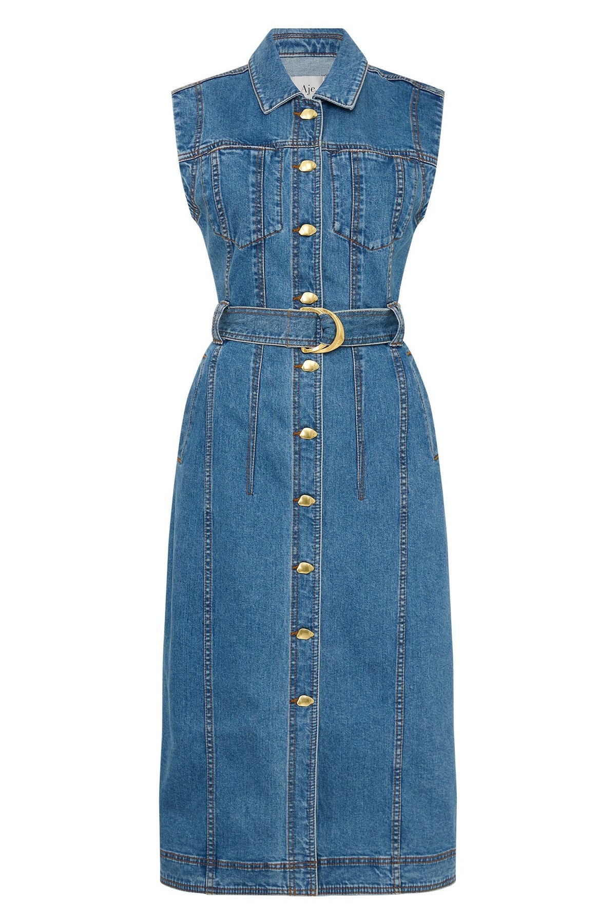Women Darcie Denim Midi Dress | Aje