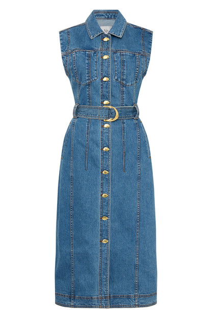 Women Darcie Denim Midi Dress | Aje