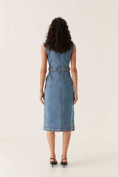 Women Darcie Denim Midi Dress | Aje