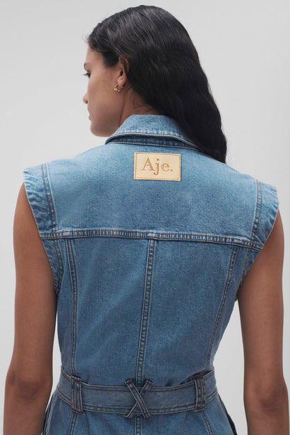 Women Darcie Denim Midi Dress | Aje