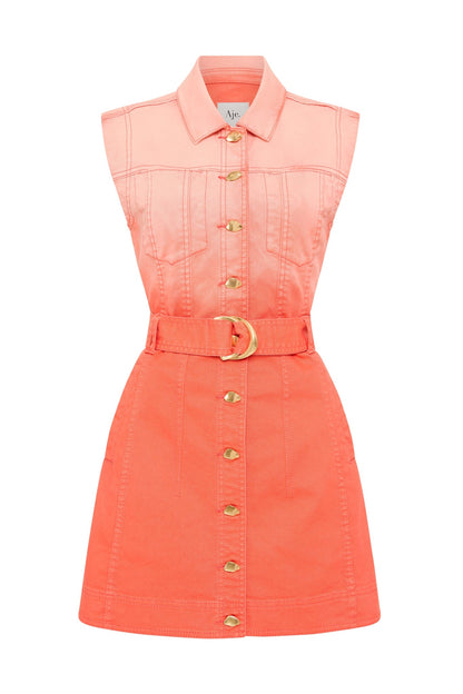Women Ember Ombre Denim Mini Dress | Aje