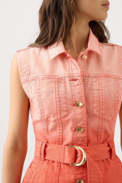 Women Ember Ombre Denim Mini Dress | Aje
