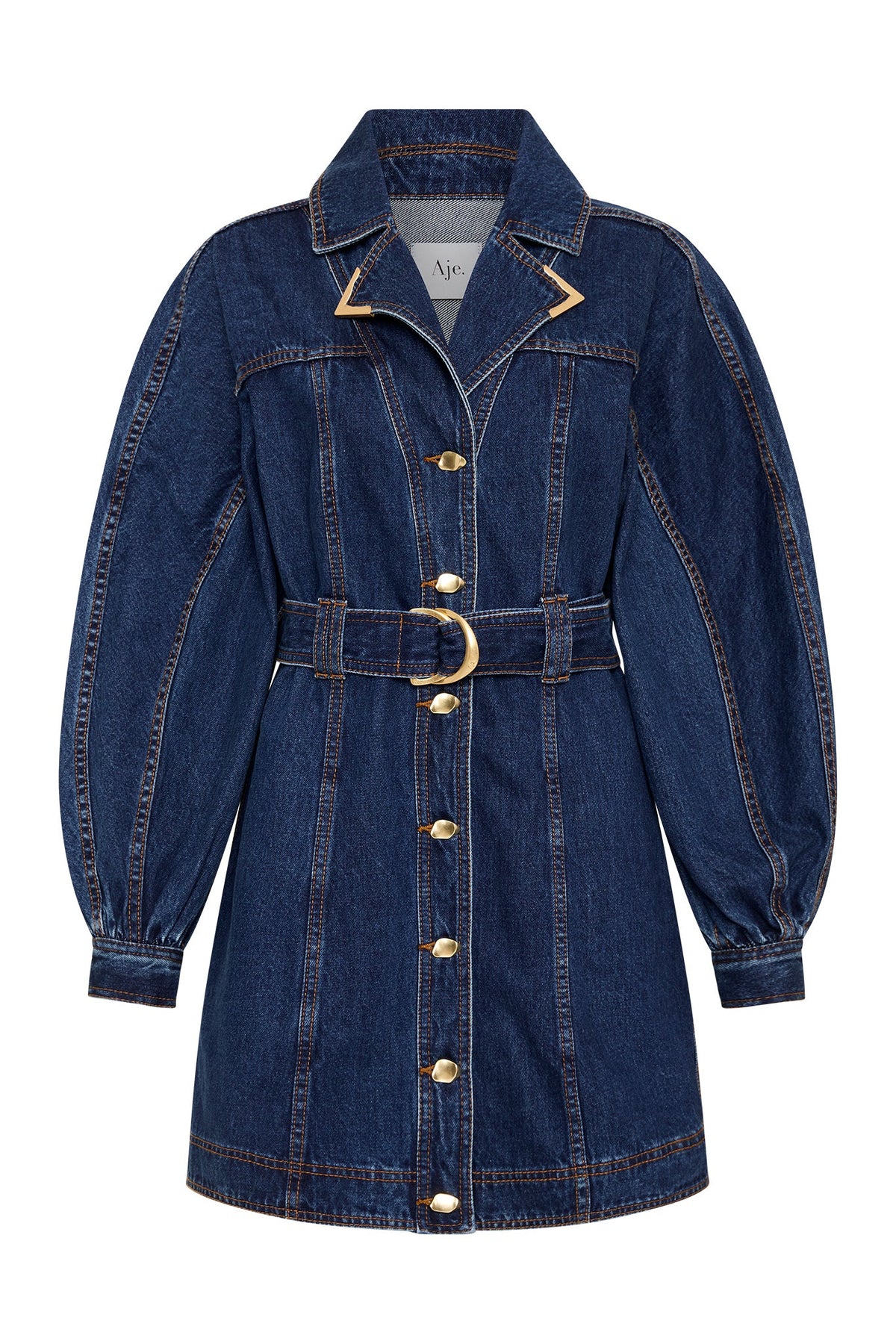 Women Elena Belted Denim Mini Dress | Aje