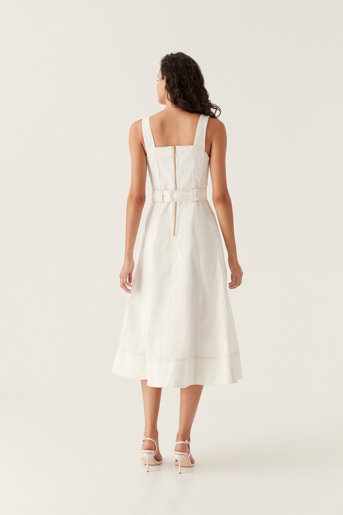 Women Clay Denim Midi Dress | Aje