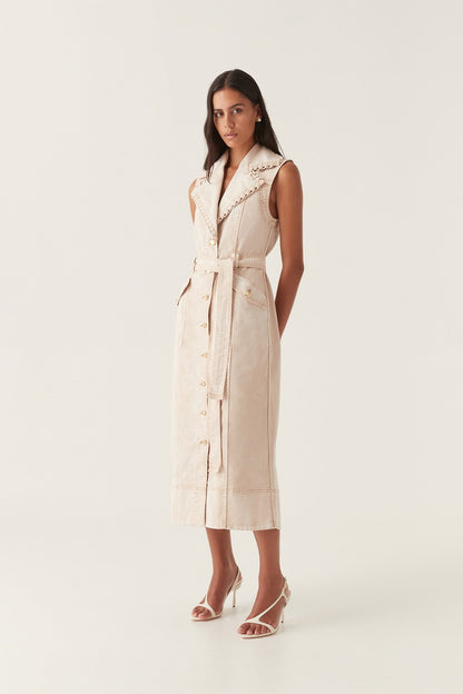 Women Lorah Denim Midi Dress | Aje