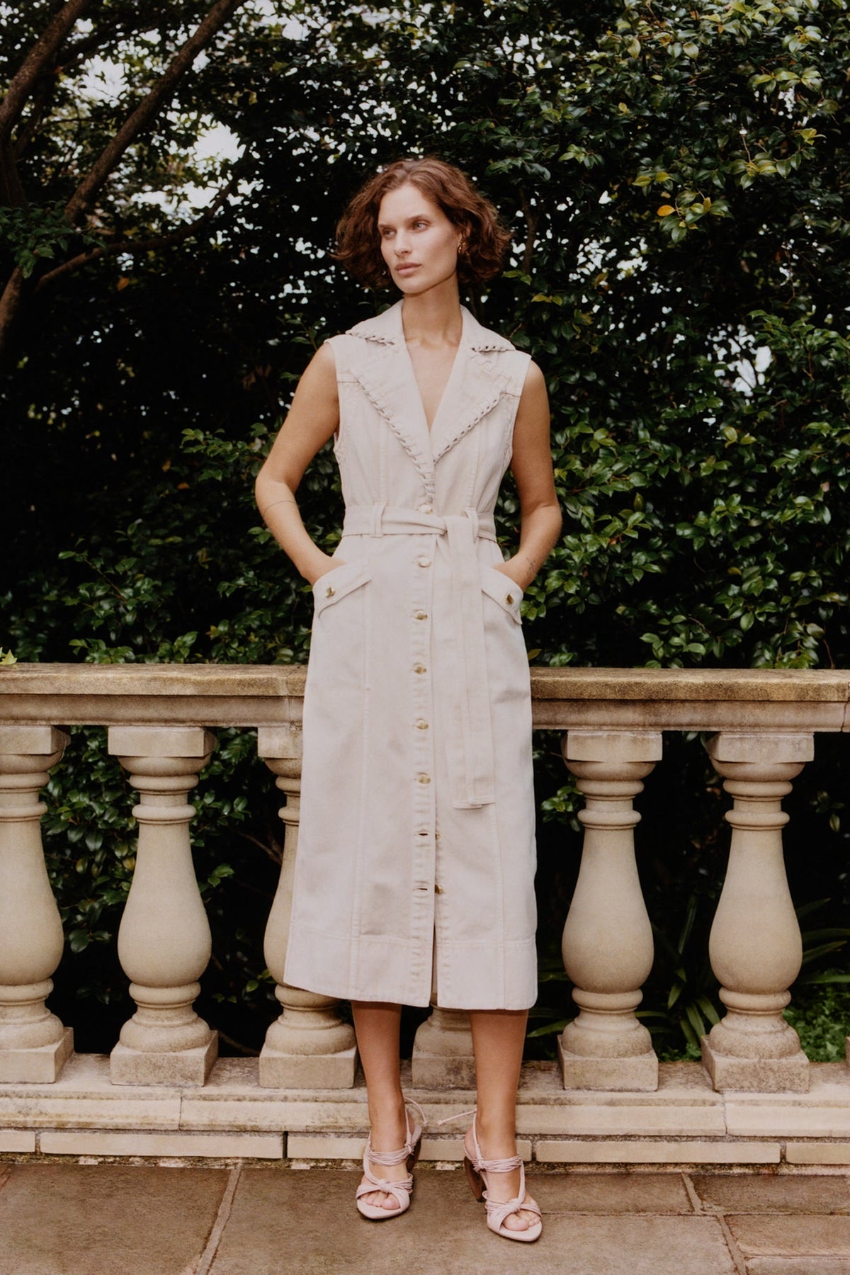 Women Lorah Denim Midi Dress | Aje