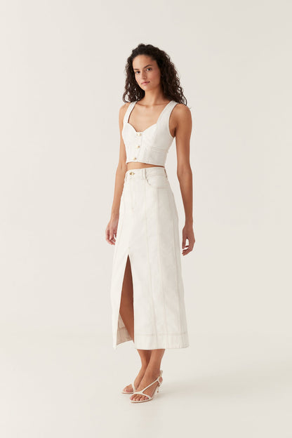Women Farley Denim Midi Skirt | Aje