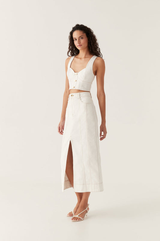 Women Farley Denim Midi Skirt | Aje