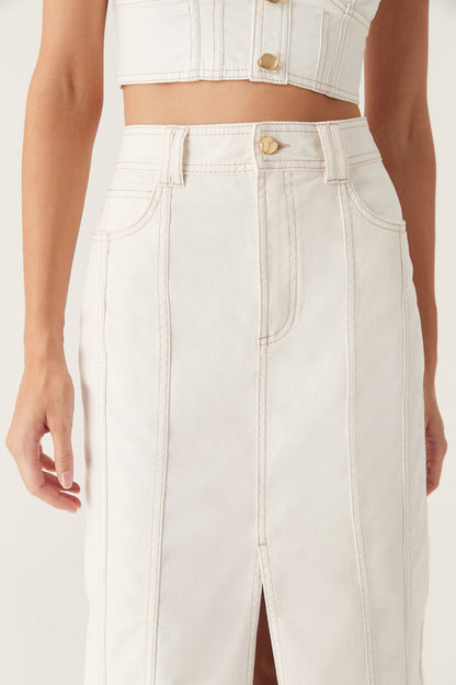 Women Farley Denim Midi Skirt | Aje