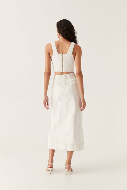 Women Farley Denim Midi Skirt | Aje