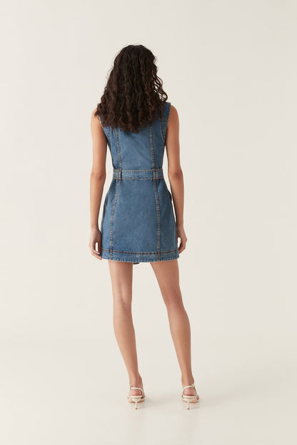 Women Balance Denim Mini Dress | Aje