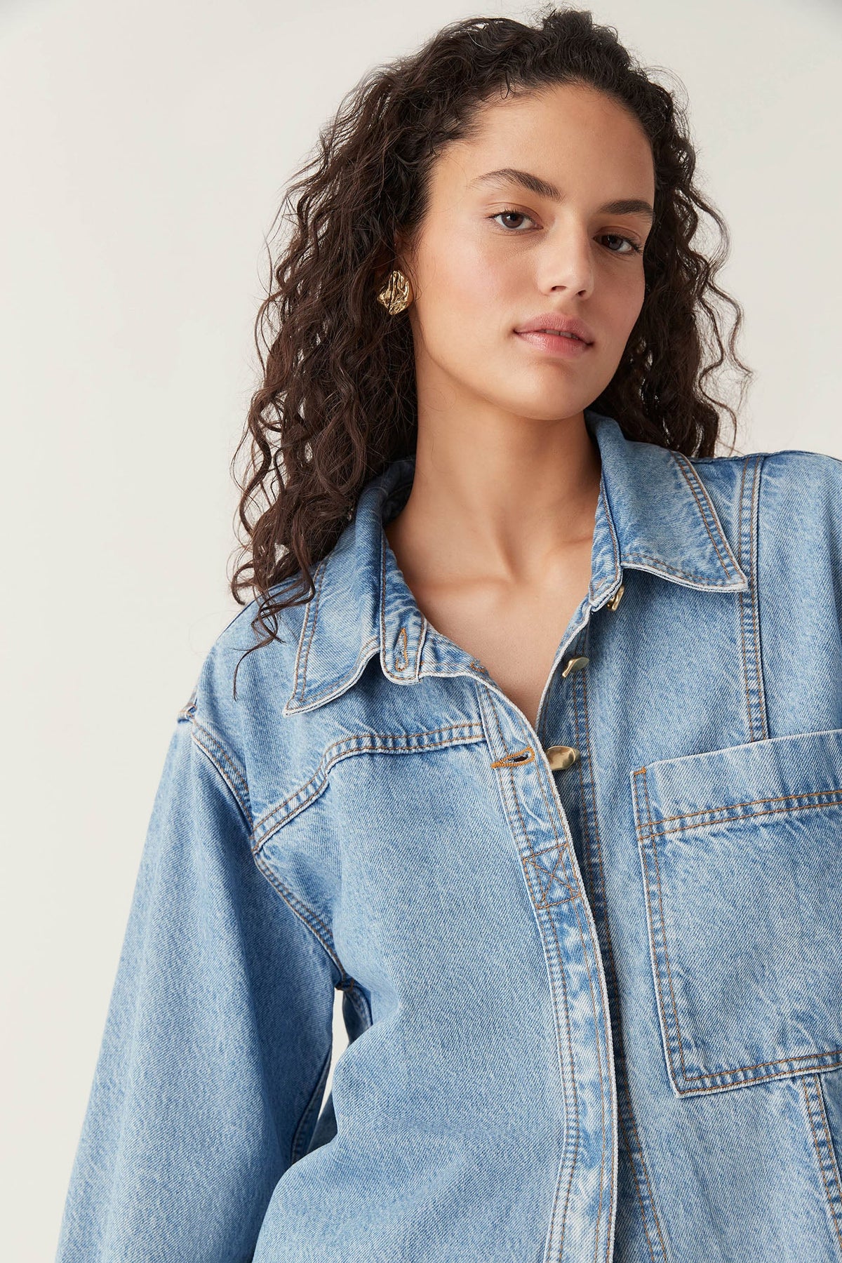 Women Aje x Outland Denim Shirt | Aje