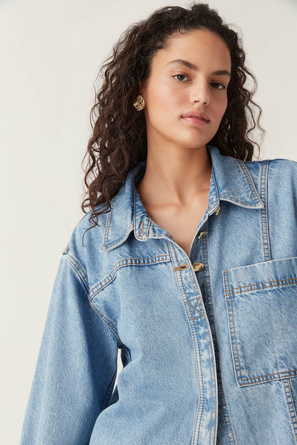 Women Aje x Outland Denim Shirt | Aje