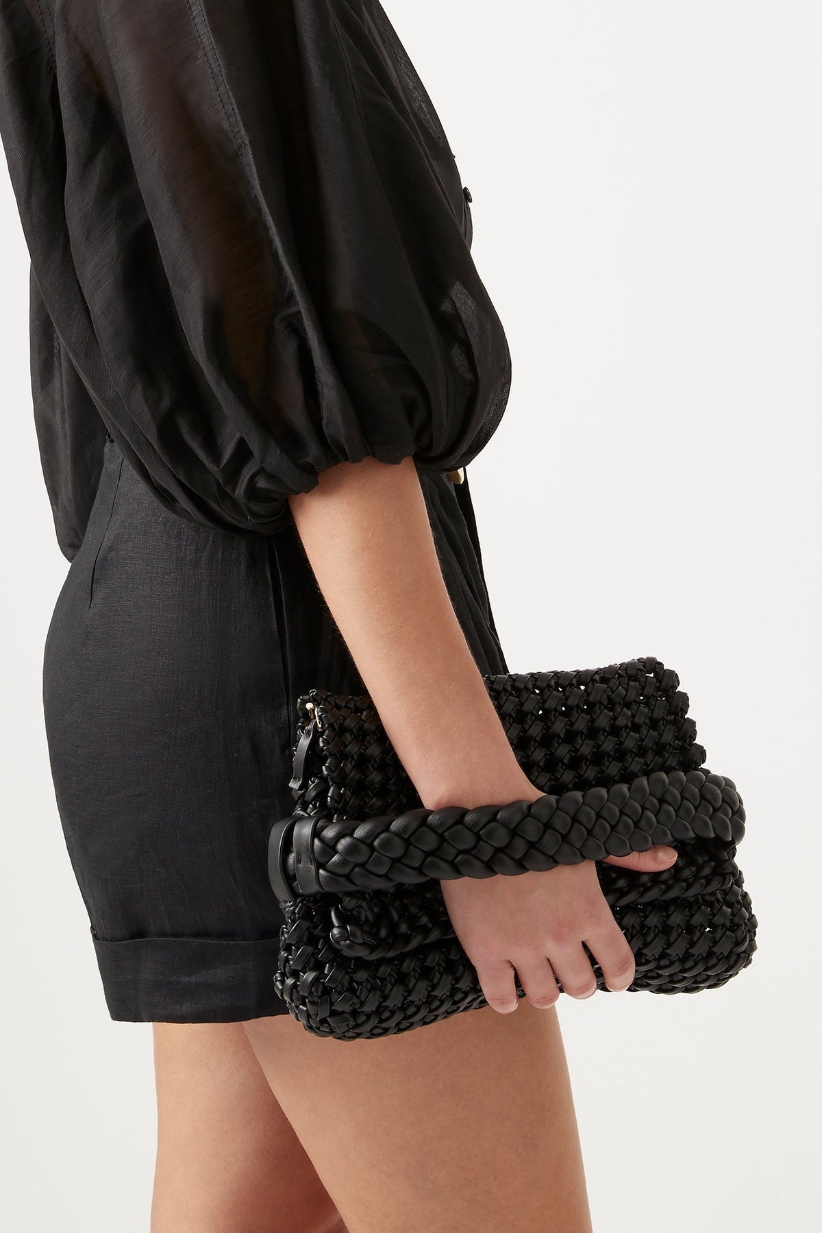 Women Mirage Woven Chain Clutch | Aje