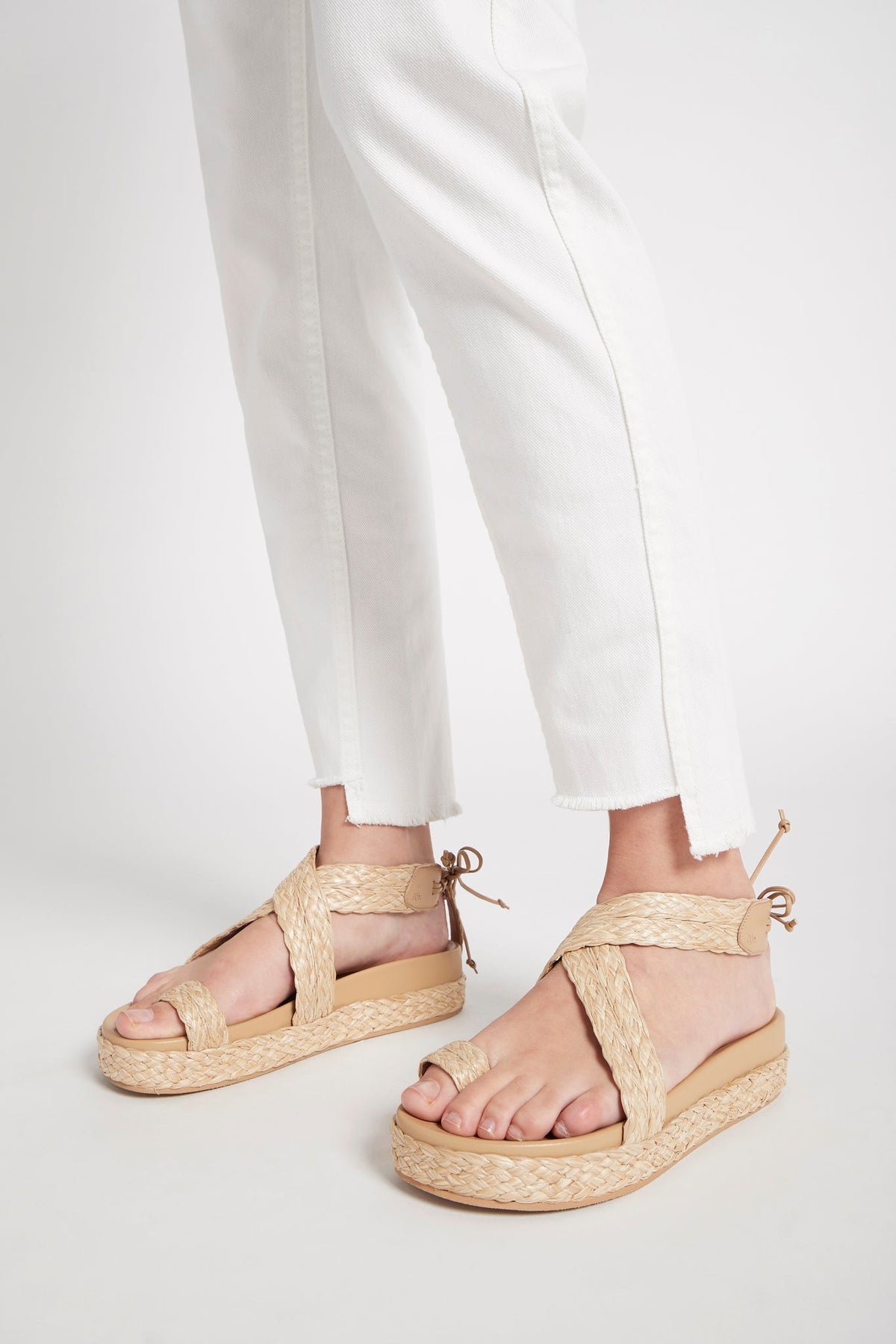 Women Evie Raffia Platform Sandal | Aje
