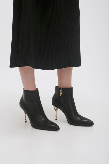 Women Quinn Ribbon Heel Ankle Boot | Aje