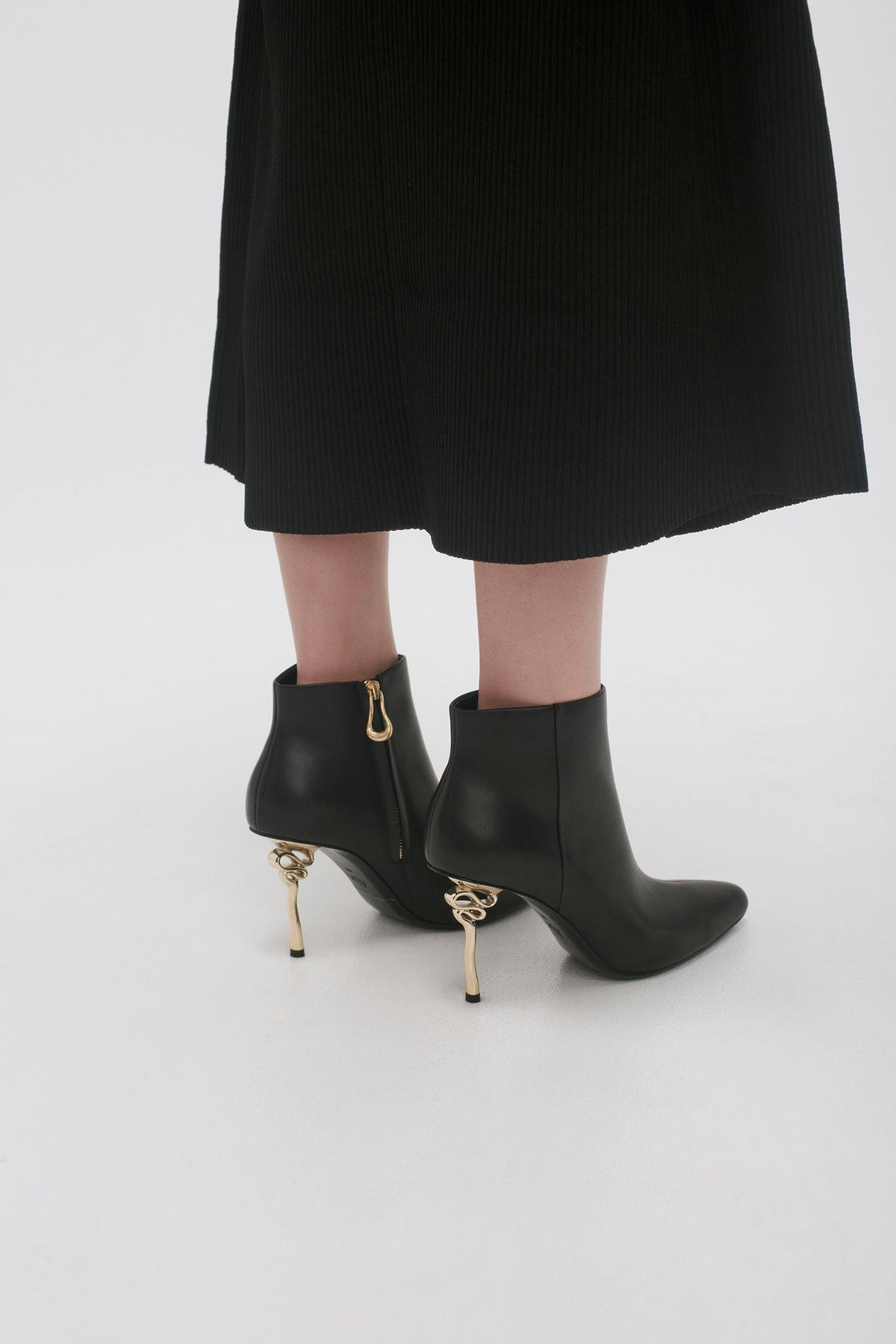 Women Quinn Ribbon Heel Ankle Boot | Aje