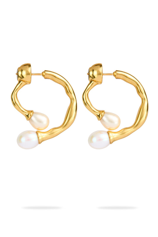 Women Ramona Pearl Bar Hoop | Aje