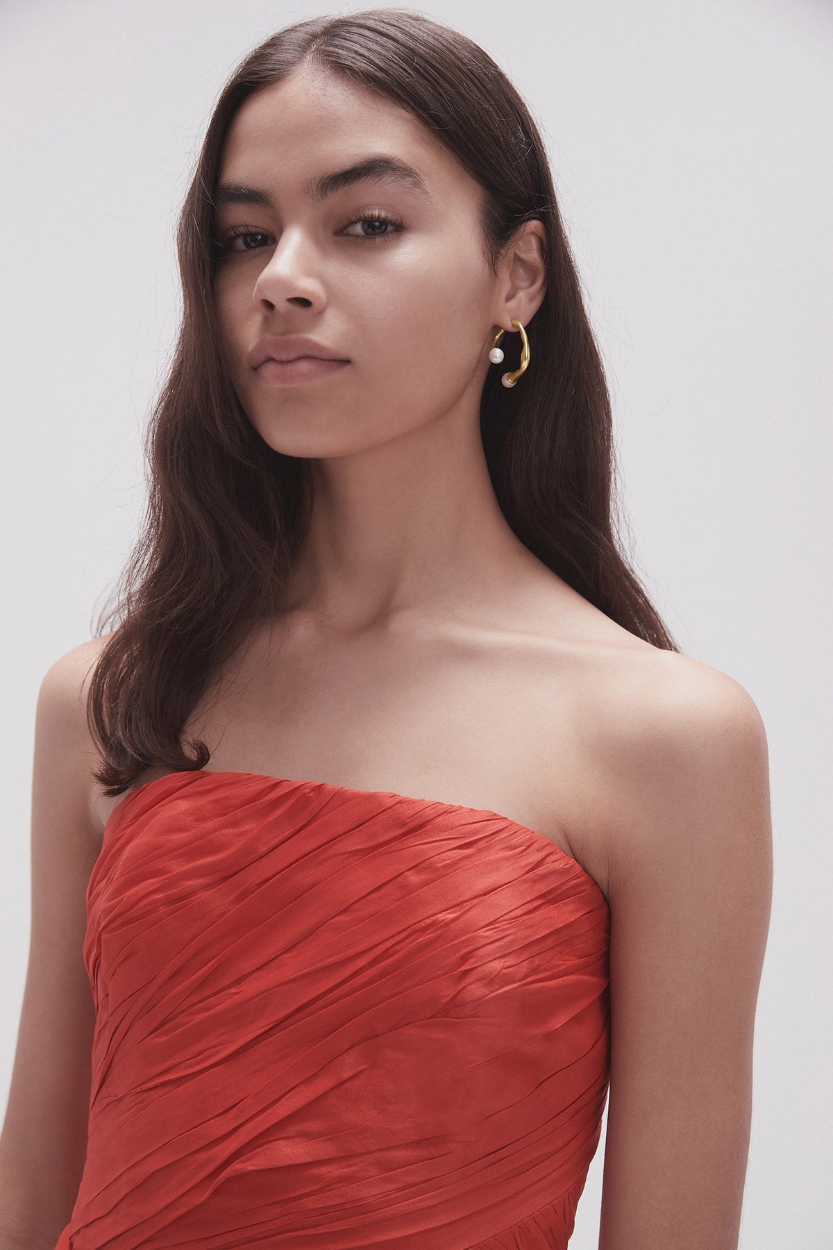 Women Ramona Pearl Bar Hoop | Aje