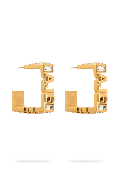 Women Aje Jewel Logo Square Hoop | Aje