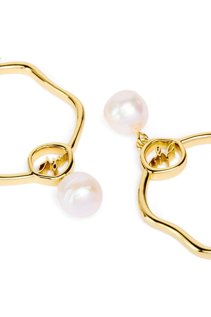 Women Fleur Pearl Drop Hoop Earring | Aje