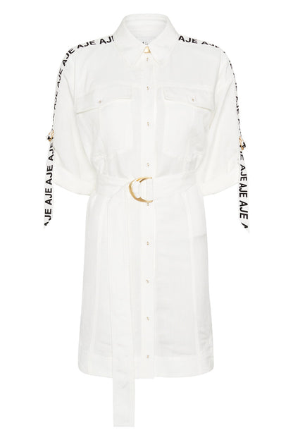 Women Signal Logo Shirt Mini Dress | Aje