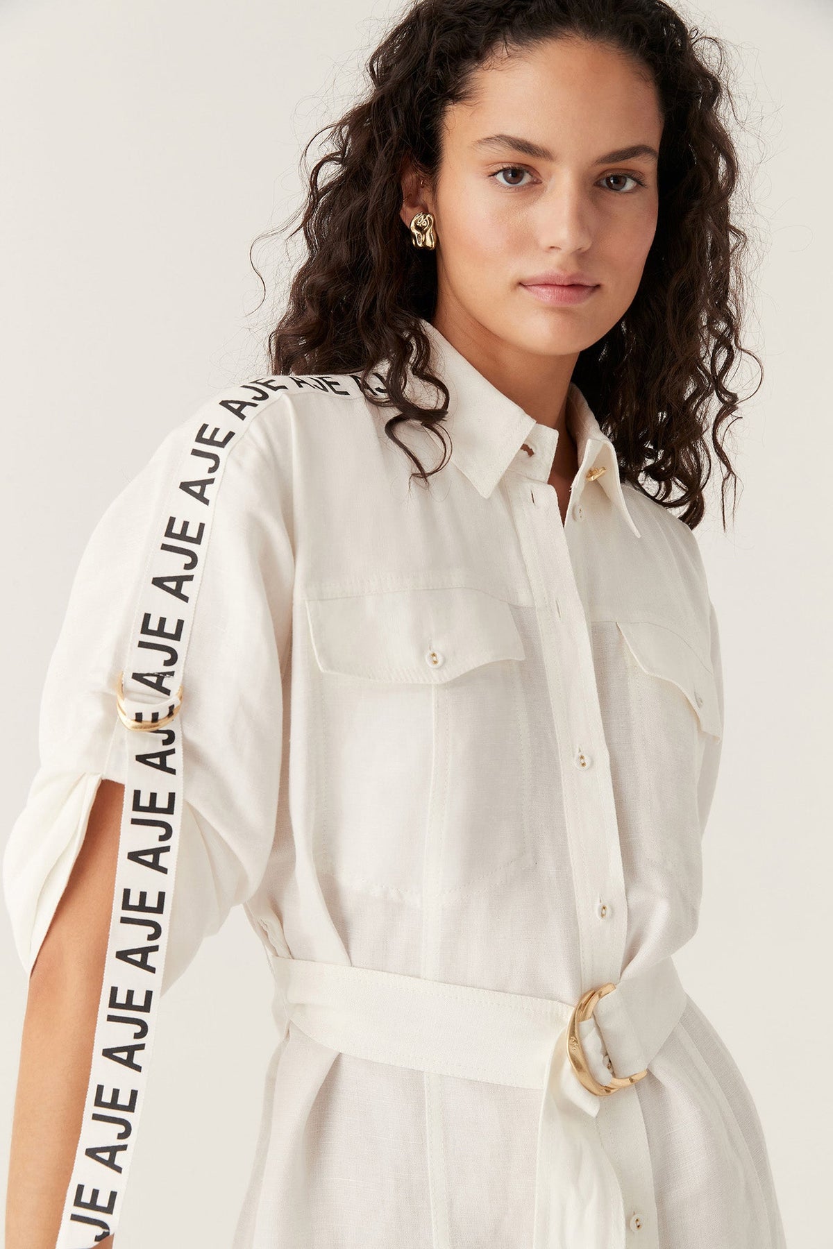 Women Signal Logo Shirt Mini Dress | Aje