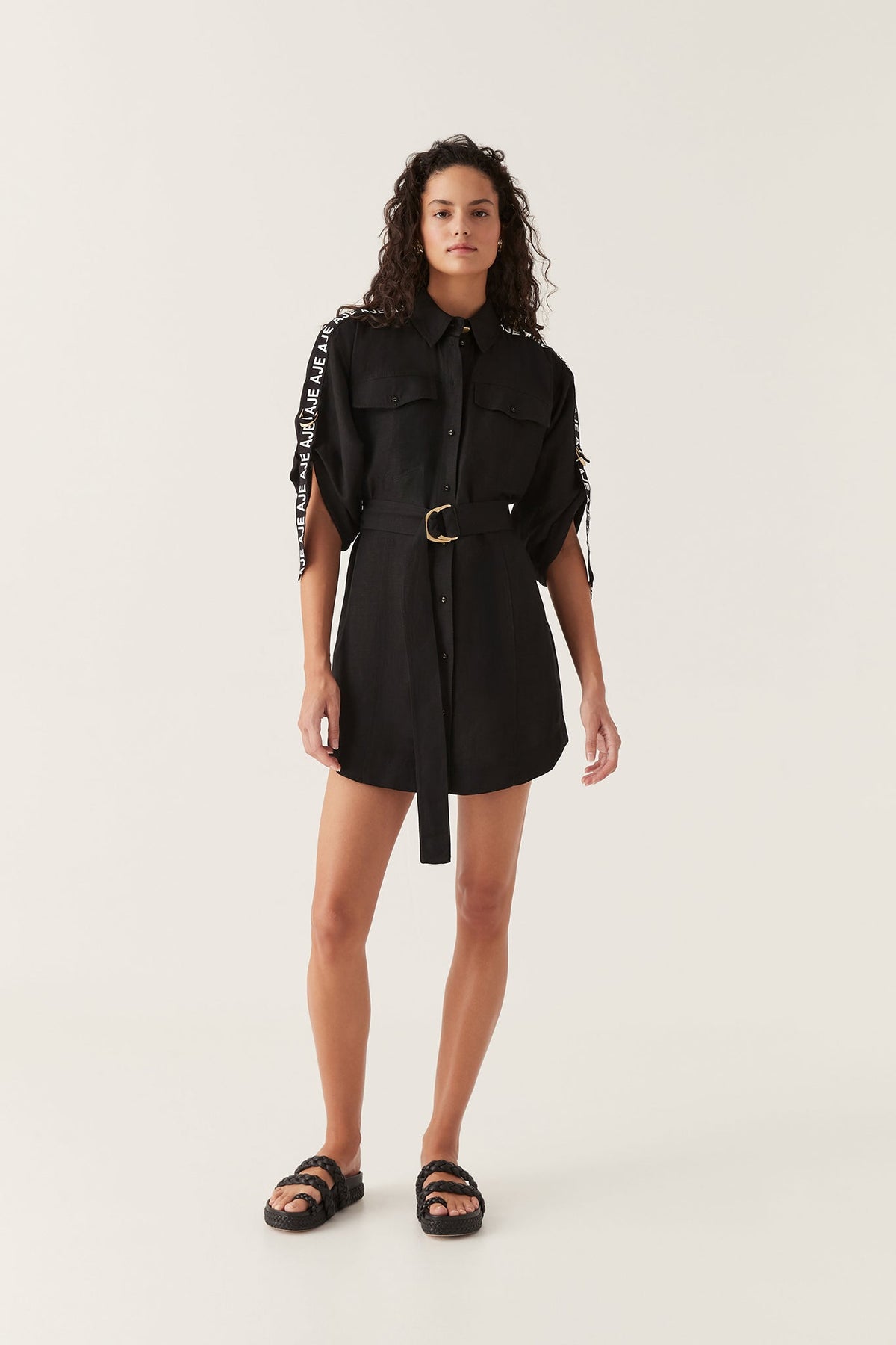 Women Signal Logo Shirt Mini Dress | Aje