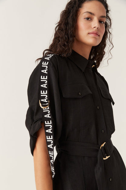 Women Signal Logo Shirt Mini Dress | Aje