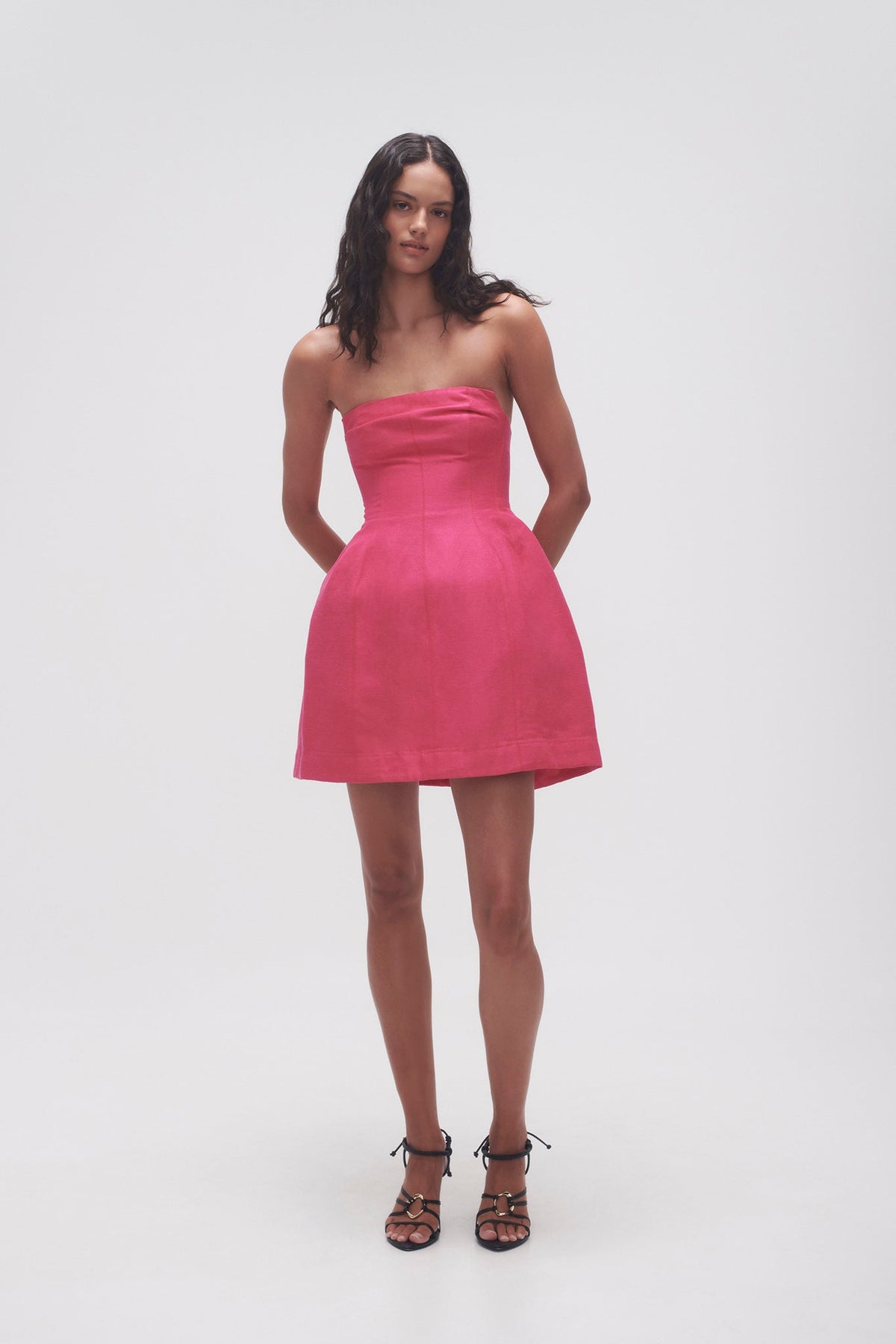 Women Baret Strapless Mini Dress | Aje