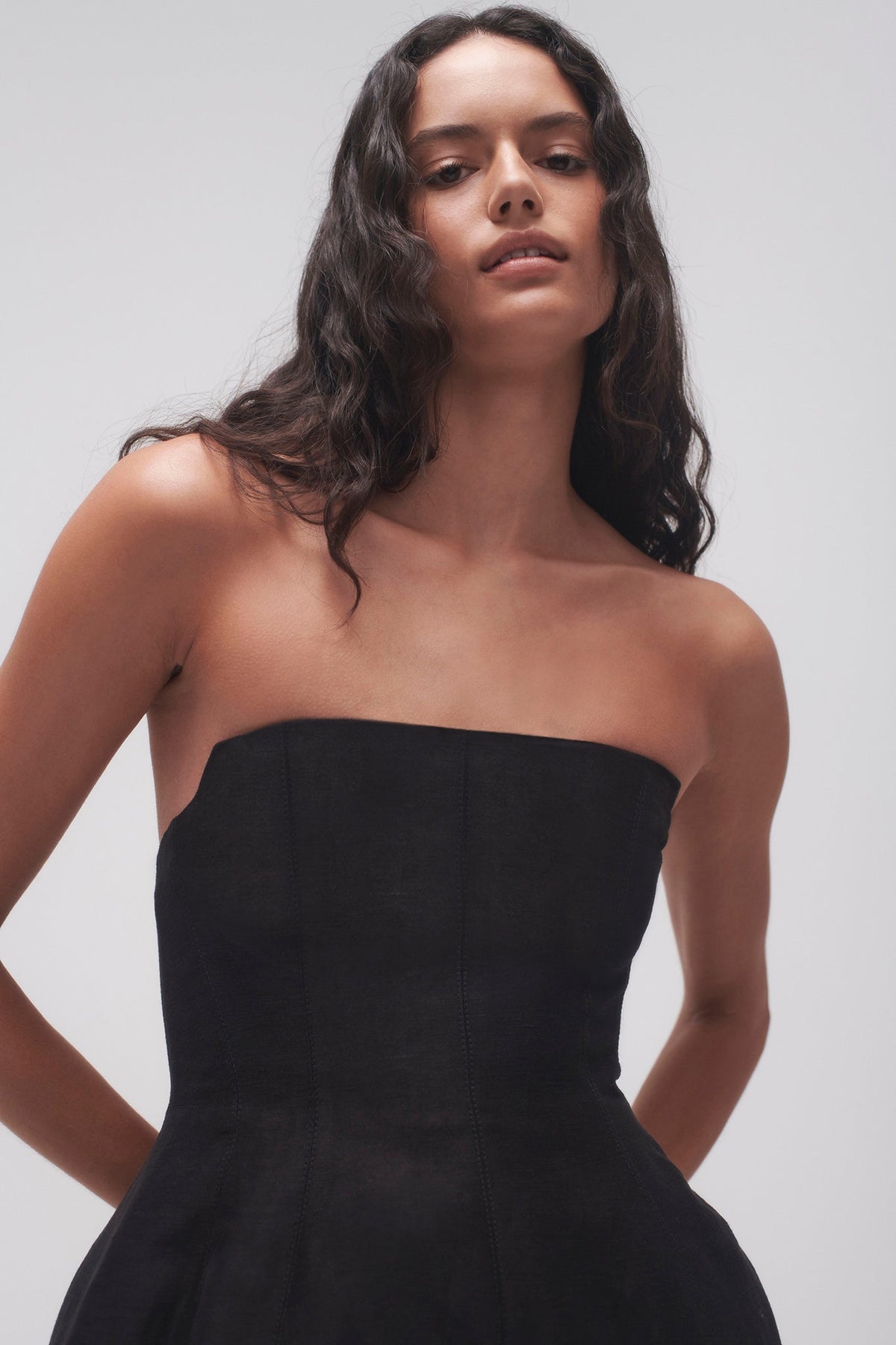 Women Baret Strapless Mini Dress | Aje