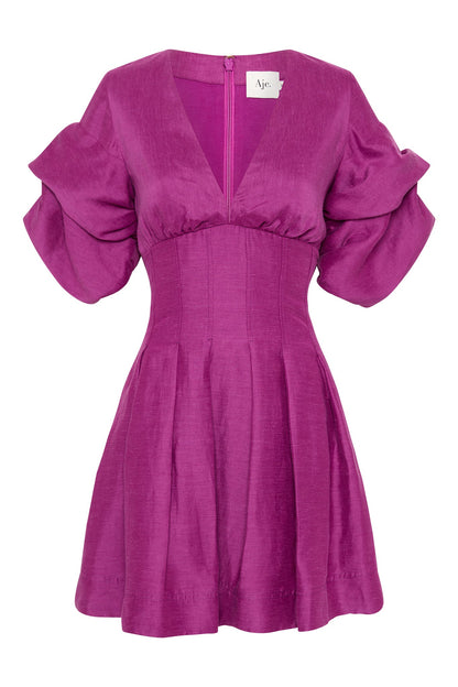 Women Adelie Puff Sleeve Mini Dress | Aje