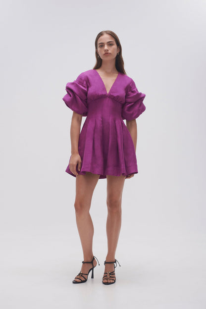 Women Adelie Puff Sleeve Mini Dress | Aje