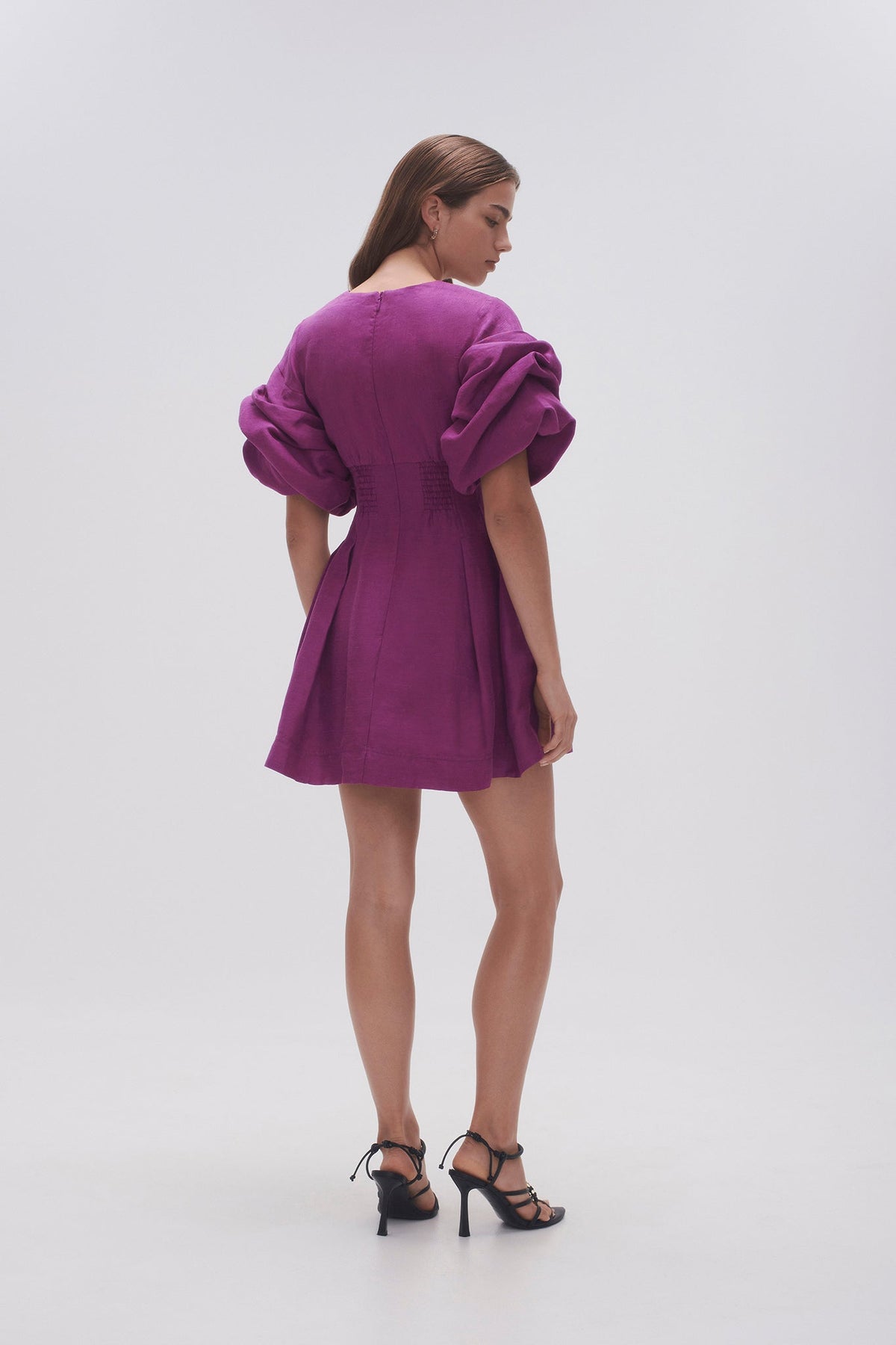 Women Adelie Puff Sleeve Mini Dress | Aje