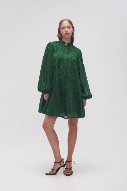 Women Erika Ruched Tier Mini Dress | Aje