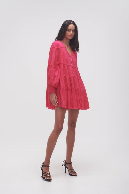 Women Sally Tiered Plunge Mini Dress | Aje
