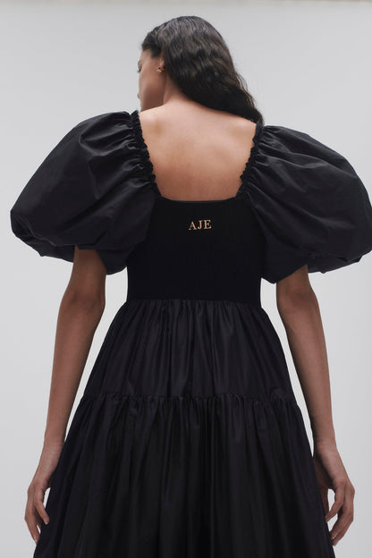 Women Casa Puff Sleeve Midi Dress | Aje