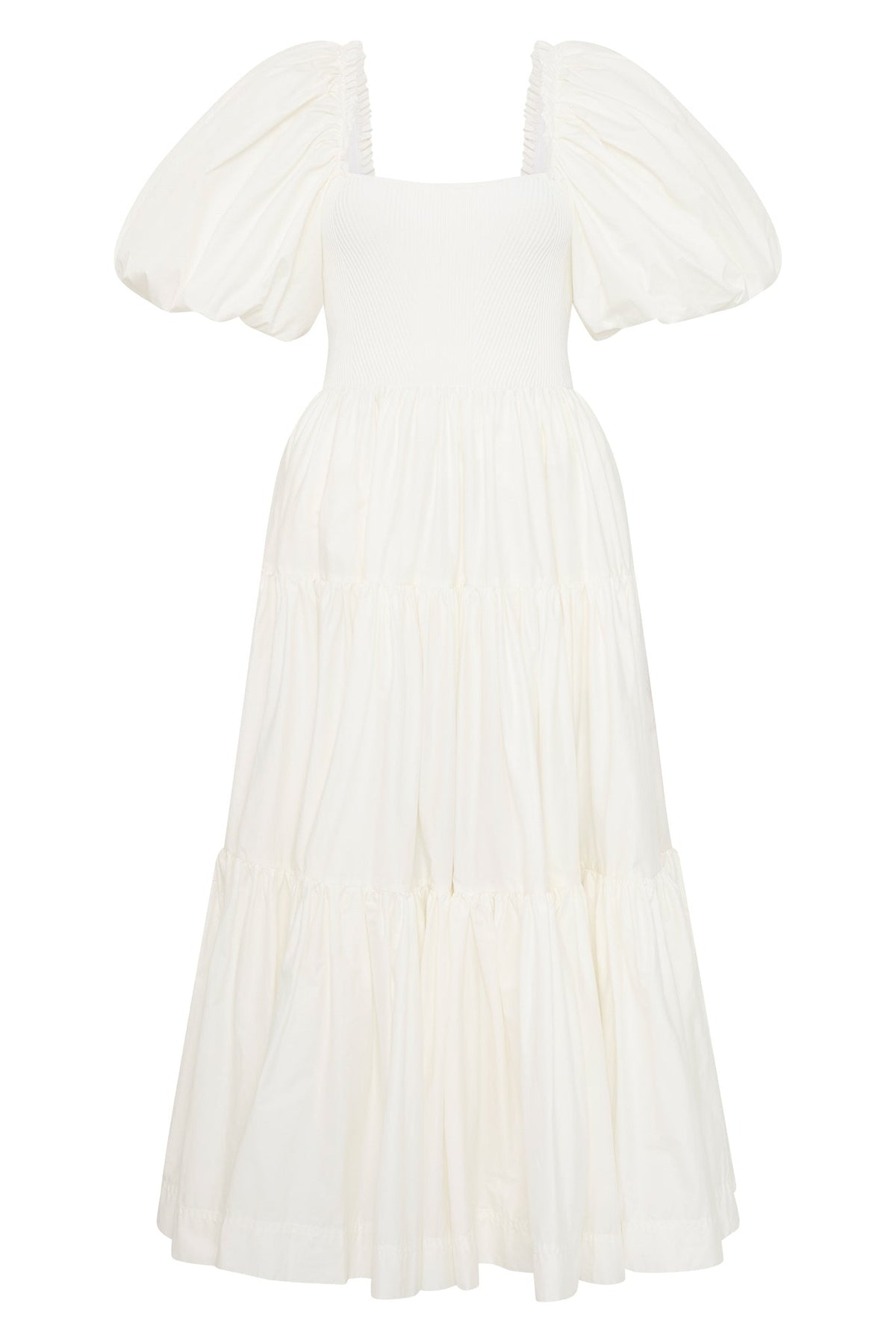 Women Casa Puff Sleeve Midi Dress | Aje