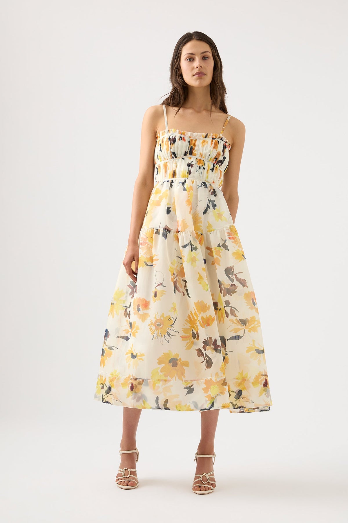 Women Botanica Cross Back Midi Dress | Aje